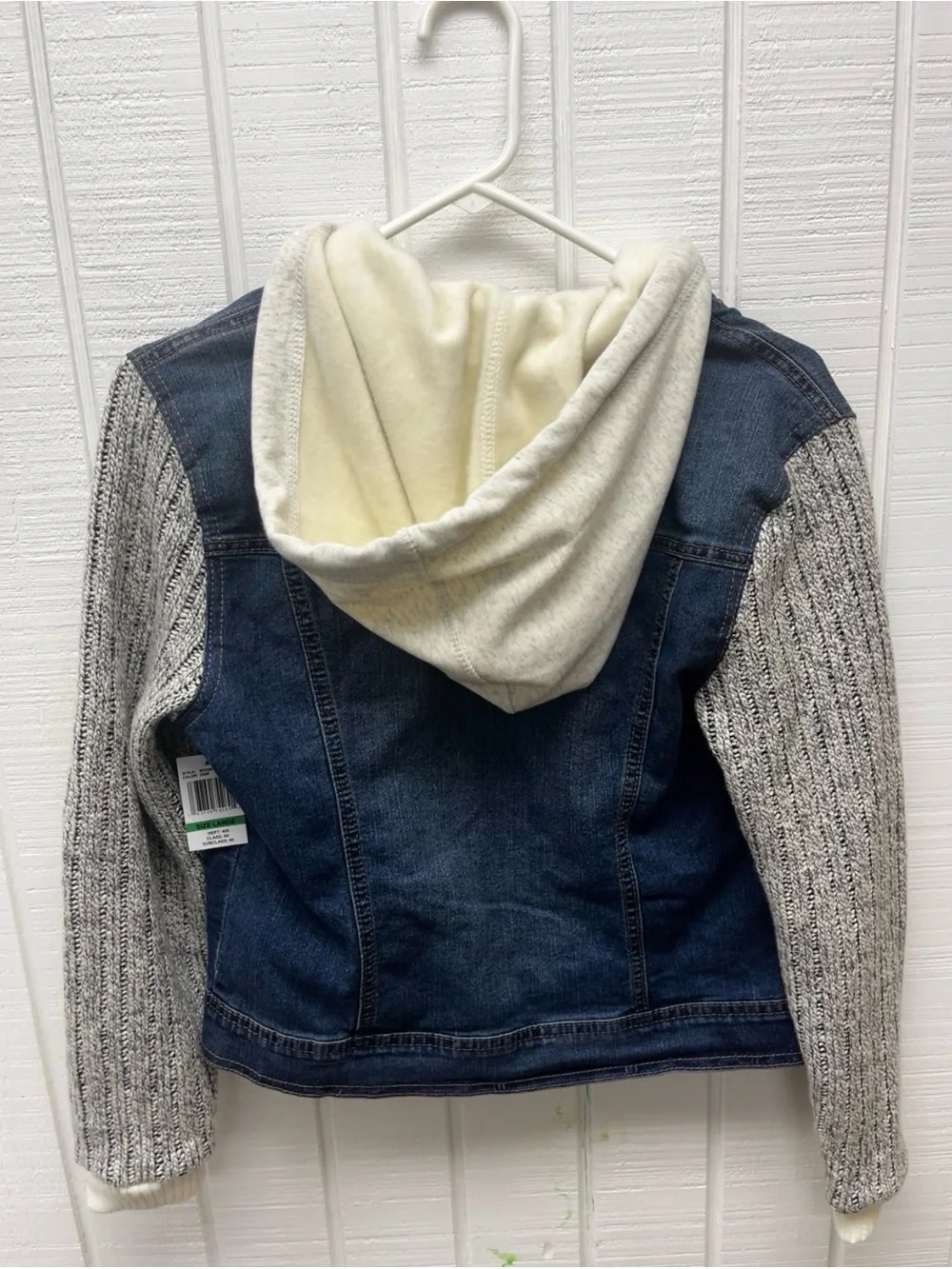 NWT WallFlower Girls Large Denim Shirt Jacket NEW With Tags Hybrid Outerwear